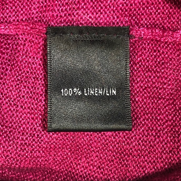 Lafayette 148 Magenta Stretch Knit Linen Sleeveless Shell Tank - Small - Picture 6 of 6